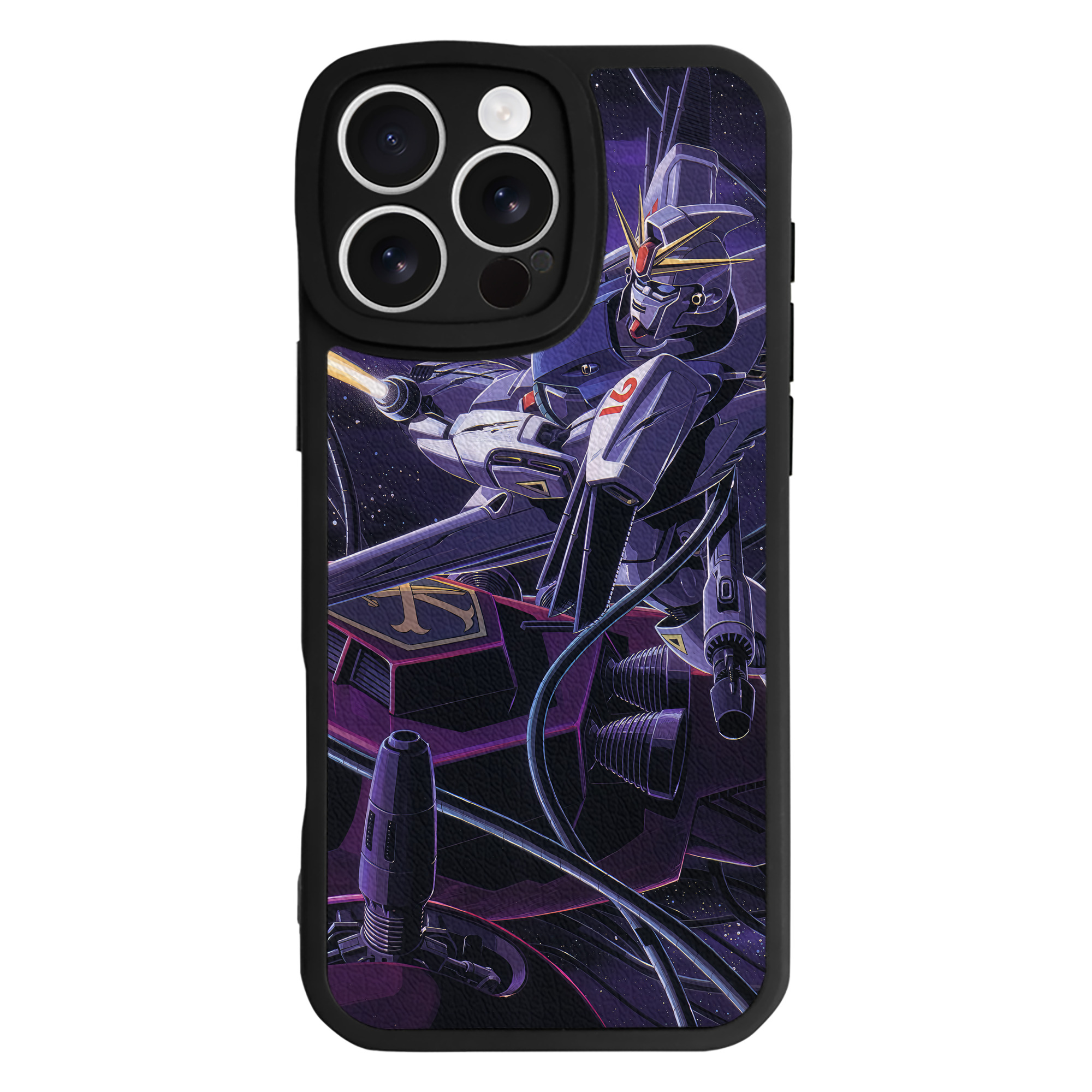 （画像用） 機動戦士ガンダム Mobile Suit Gundam 【iPhone 16シリーズ対応】シリコンスマホケース（レザー調） 材質：シリコン